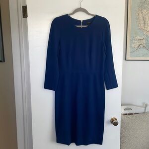 JCrew blue long sleeve shift dress, 10
